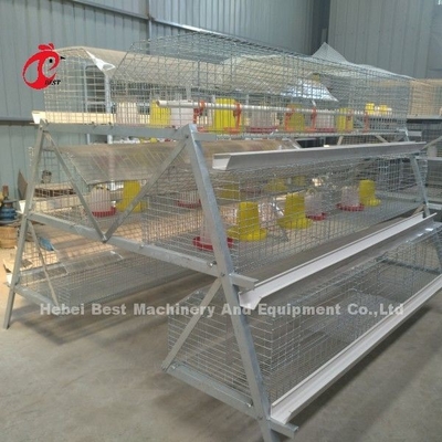 El tipo 3 plata de Q235 A de la jaula del pollo del pollo de las gradas galvanizó a Adela