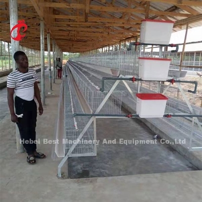 Las aves de corral de 120 pájaros que la batería enjaula caliente galvanizaron con 4 puertas utilizan en 10000 pájaros cultivan a Mia