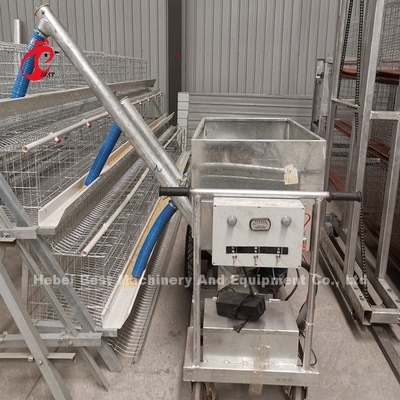 Carro de alimentación del pollo automático de la batería recargable para la estrella de la jaula de batería del pollo