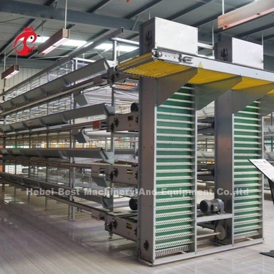 Sistema de jaula de aves de corral modular para granjas de capas de galvanizado de sumersión en caliente Batería de jaula de capacidad 96-200 Aves de arena