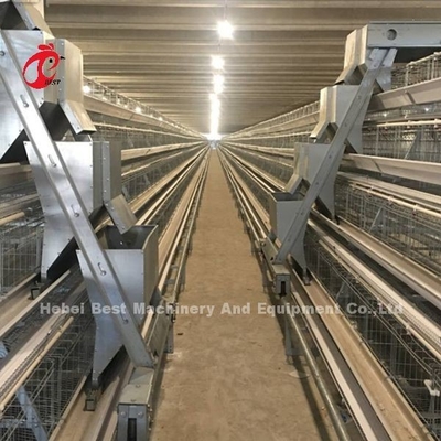 Frío automático de la jaula de las aves de corral de la batería galvanizado para poner pollos en iris del mercado de África